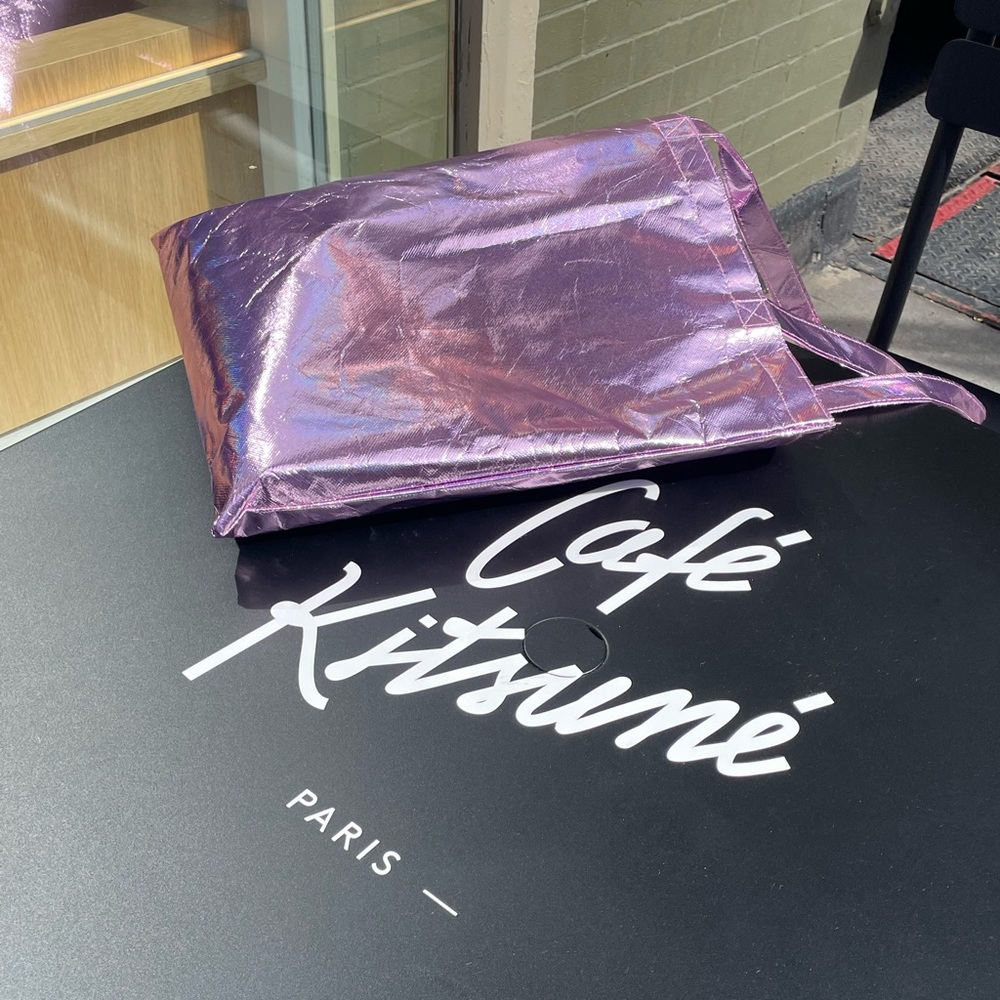 Metallic lilac tote